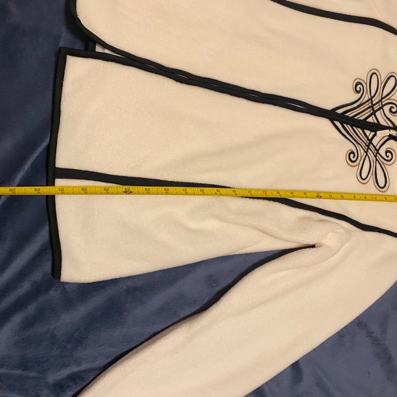 Bob Mackie Wearable Art Sweater Jacket Sweater Jacket Fleece Size M - Picture 8 of 12